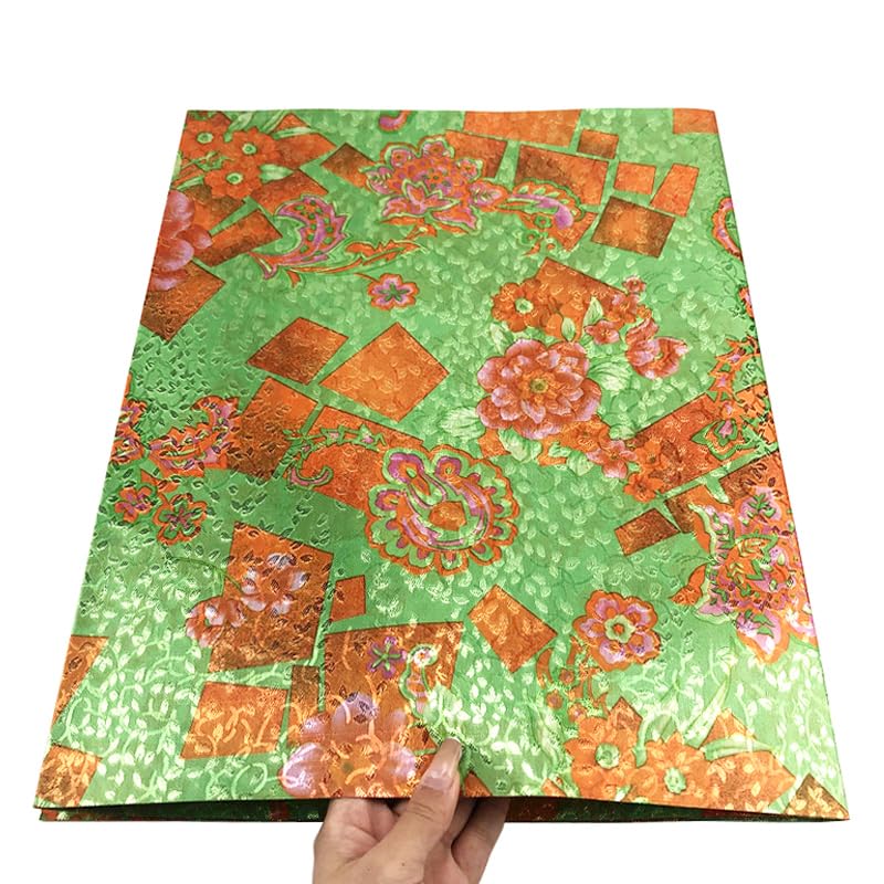 African Sego Head Tie Wrapper Hat 2pc/bag 022 Swiss 3D SEGO Gele And Ipele Headscarf for Women Outfits green