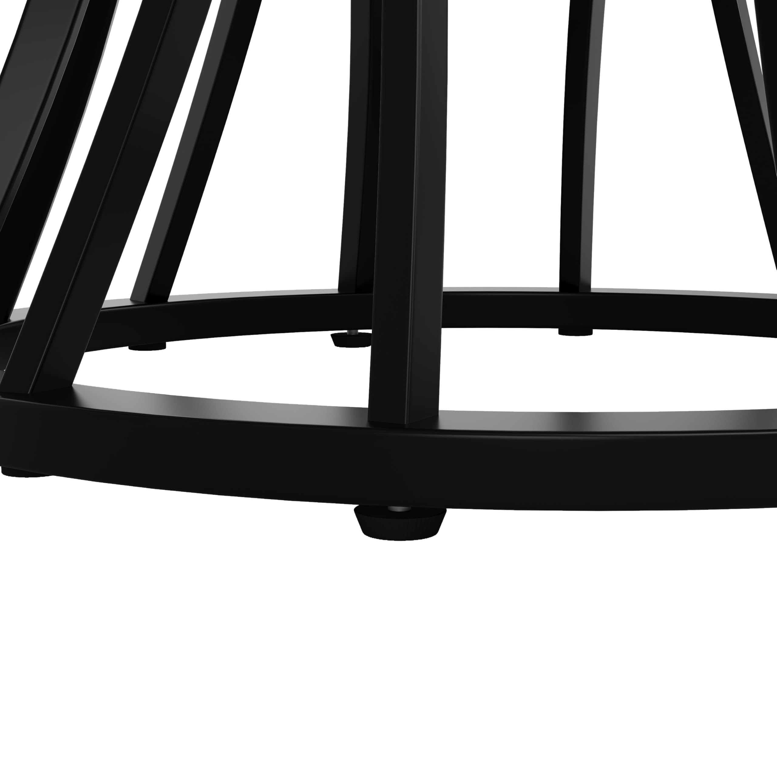 Okrągły stół do jadalni 80 x 80 x 76 cm nowoczesny stół kuchenny dla 4-6 osób regulowane metalowe nogi płyta MDF stylowe czarne wykończenie idealny do jadalni lub salonu