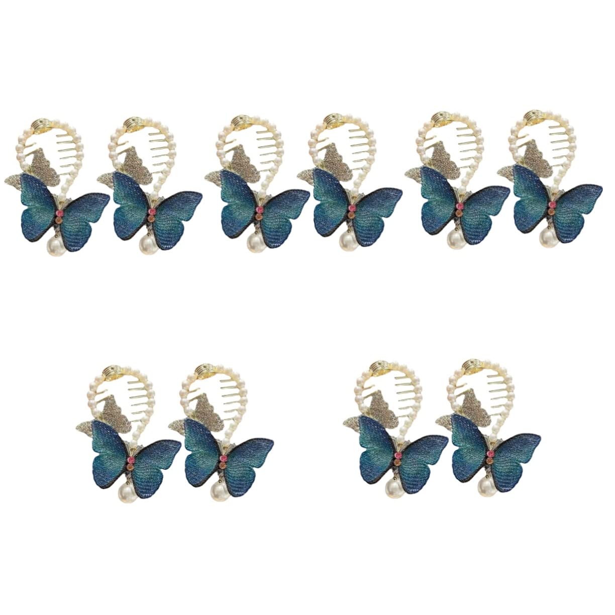 Healeved 10stücke Rhinestone Butterflies Haarspangen Elegante Haarklammern Für Hochsteckfrisuren Perlen-haarclips Für Damen Stilvolle Haarschmuck Für Besondere Anlässe Und Alltag