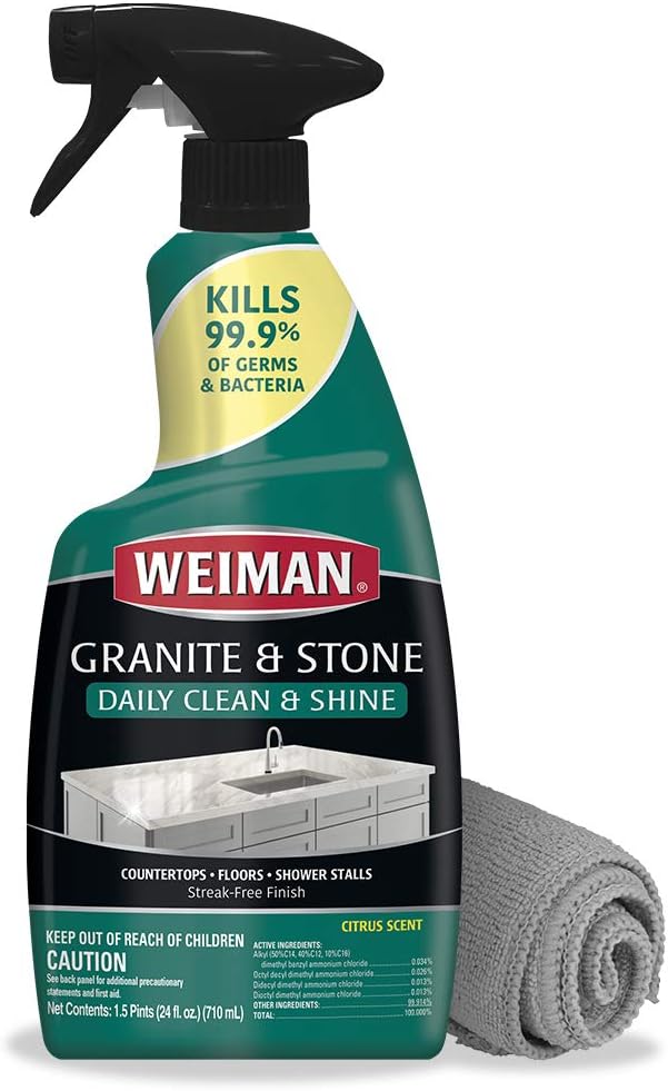 Weiman Disinfectant Granite Cleaner and Polish With