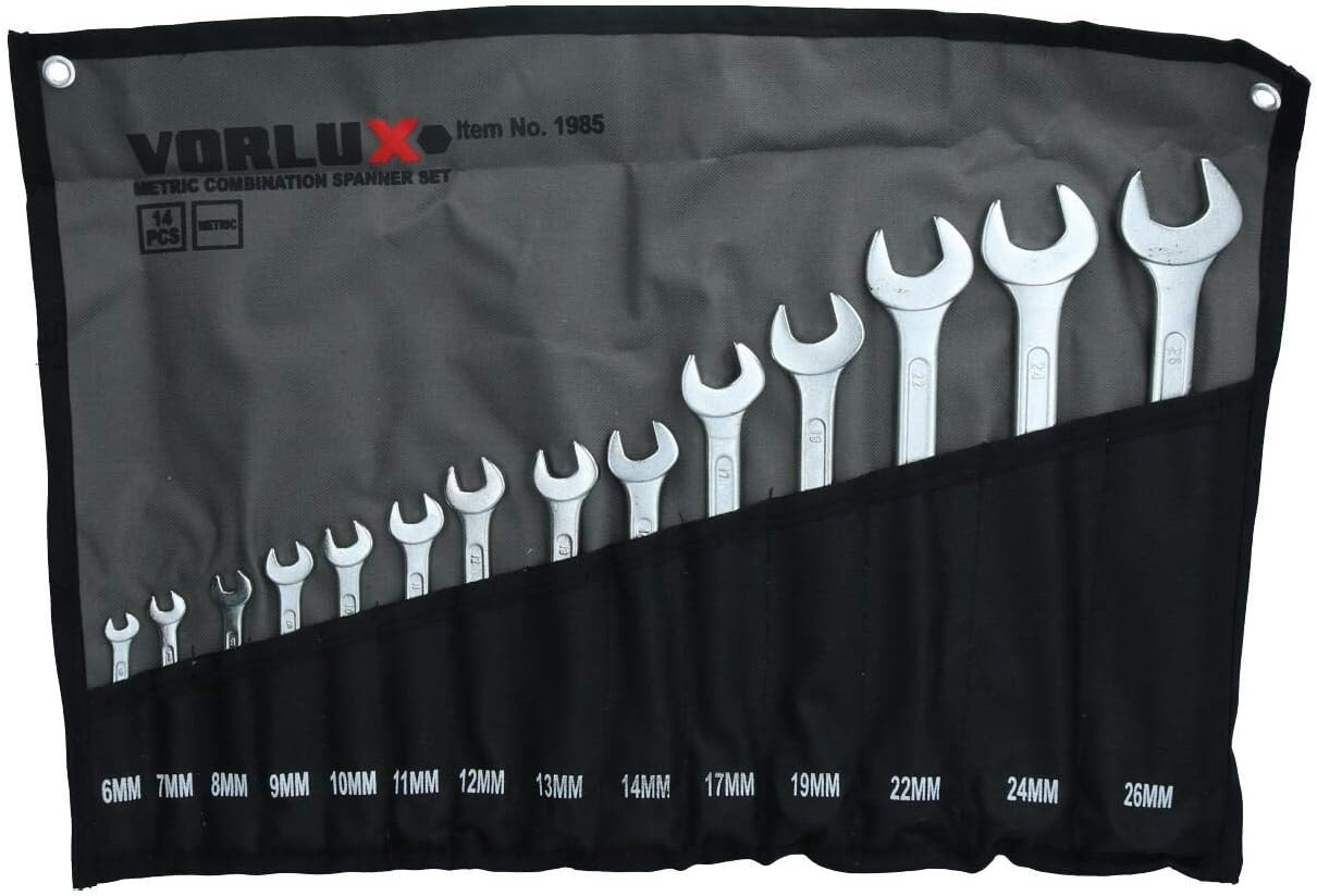 14pc Metric MM Combination Spanner Spanners Wrench Set 14pcs 6mm to 26mm