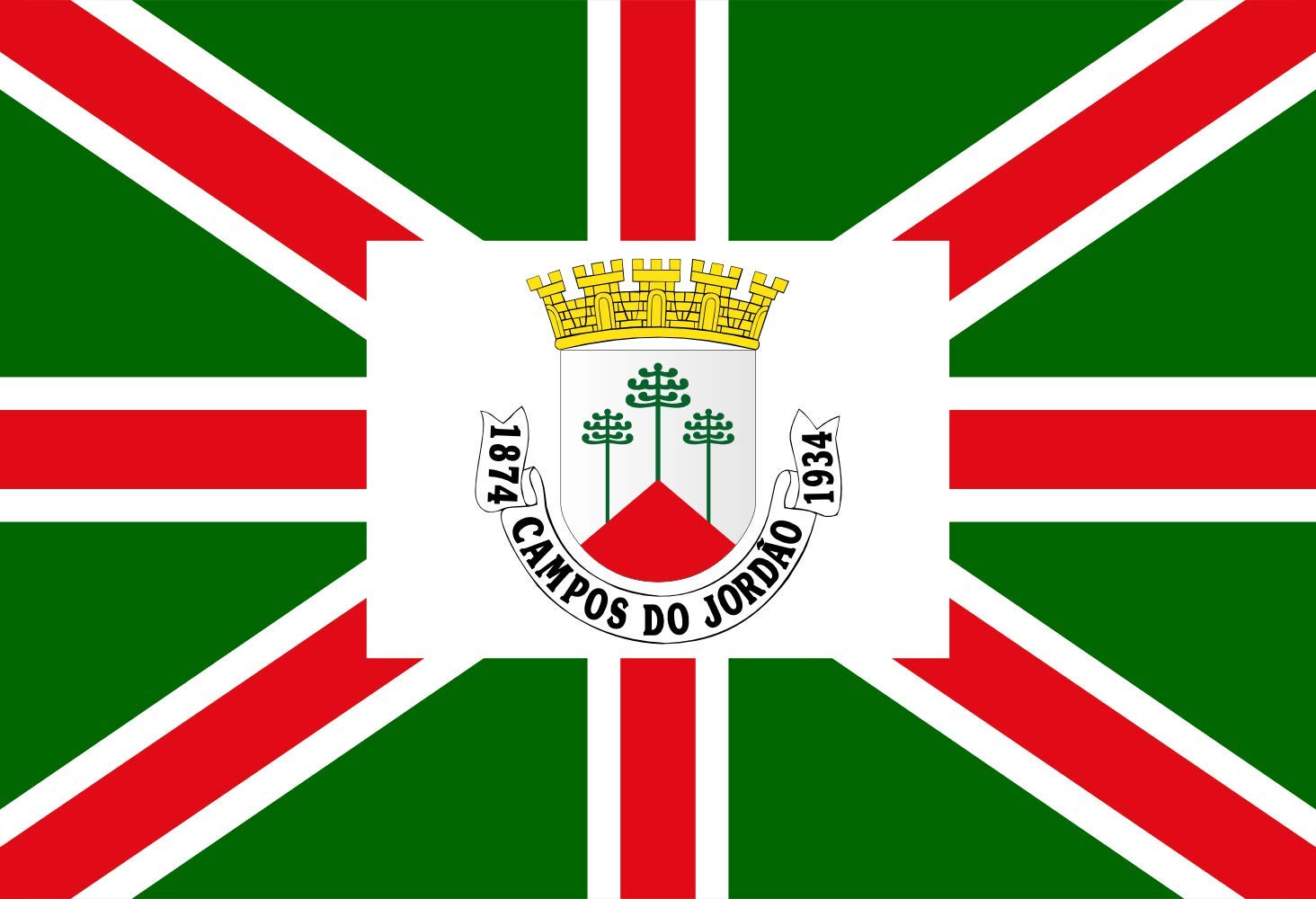Drapeau Brésil São Paulo Campos do Jordão grand format pour décoration murale de salon