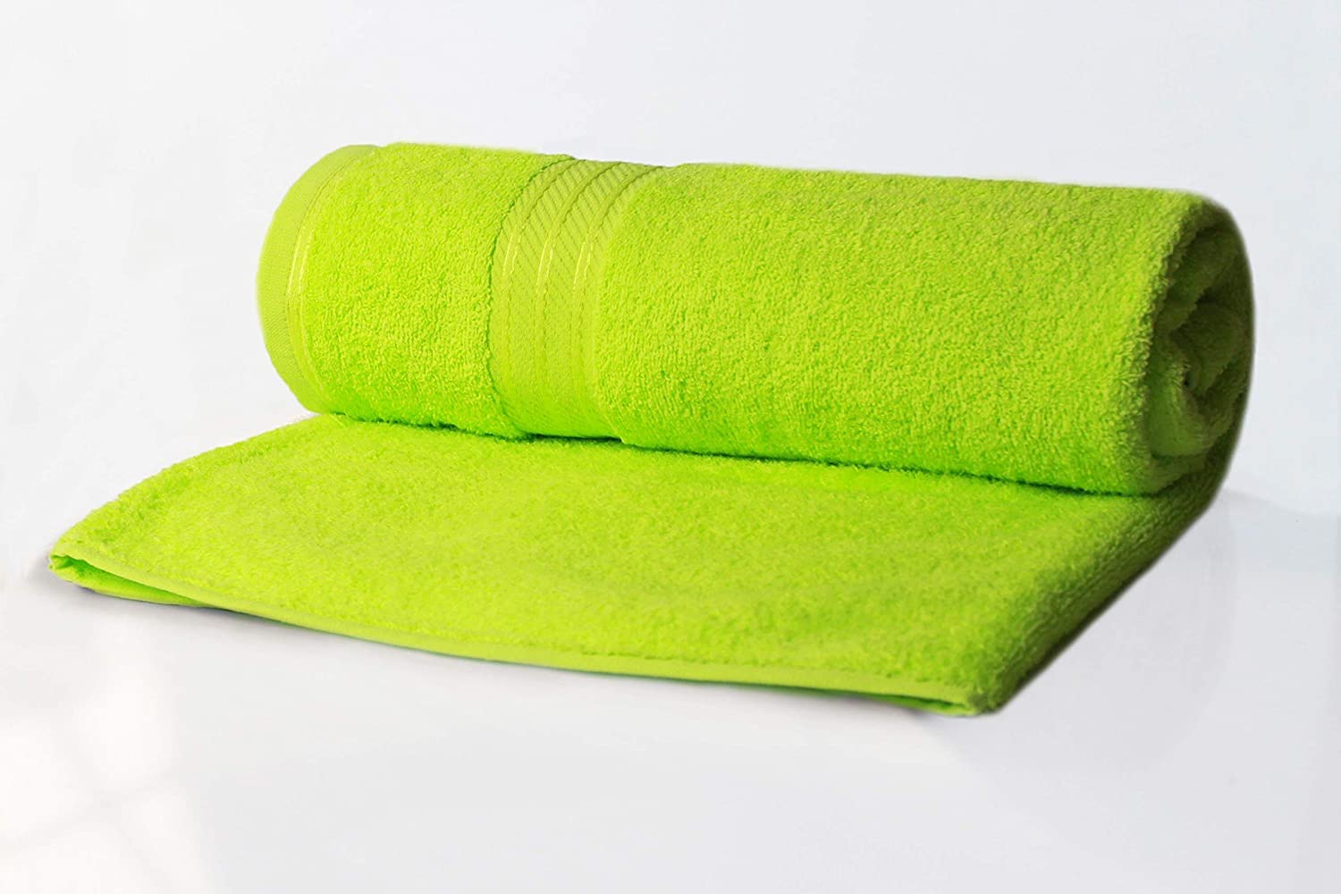 🛁Supreme XL Jumbo Bath Sheets for Bathroom 500GSM Super Soft Egyptian Collection Cotton Absorbent and Quick Dry HUGE Bathroom Sheets Towels Set 100 CM X 170 CM !!!cm (LIME 1 PACK)