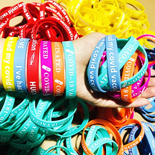image for NC 18packs Covid Wristbands ,Vaccination Silicone Bracelets for COVID-