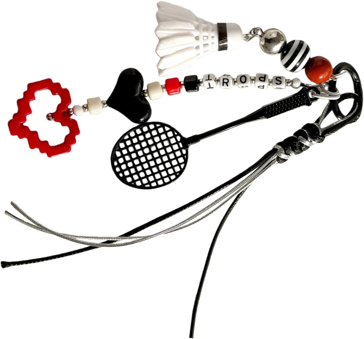 Lightweight Badminton Backpack Adornment Alloy Keychain Bag Pendant Great for Adding Personality to Your Everyday Sports Occasion Decoration