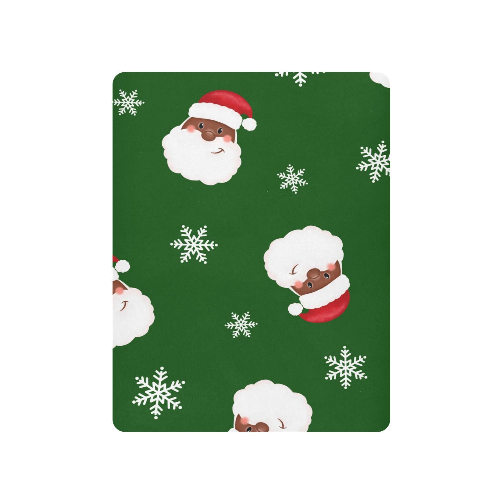 Moudou Christmas Santa Claus Playard Sheet for Boy Girls, Soft Breathable Fitted Toddler Sheet for Standard Playard Bed Mattress, 39 x 27 x 5 Inch