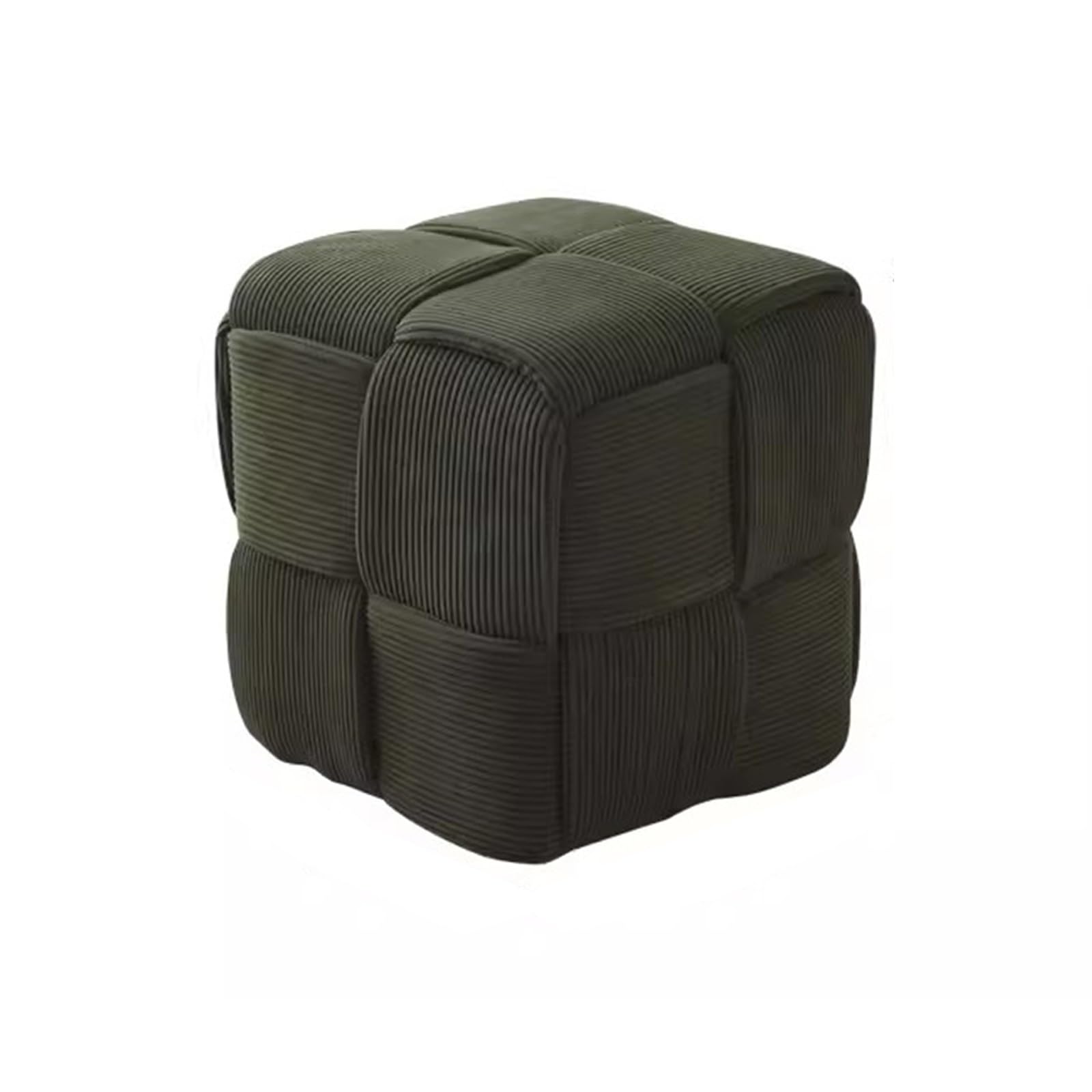 Petit Repose-Pieds Ottoman 28 cm | Soulagez vos Jambes avec ce Tabouret en Velours Vert Confort