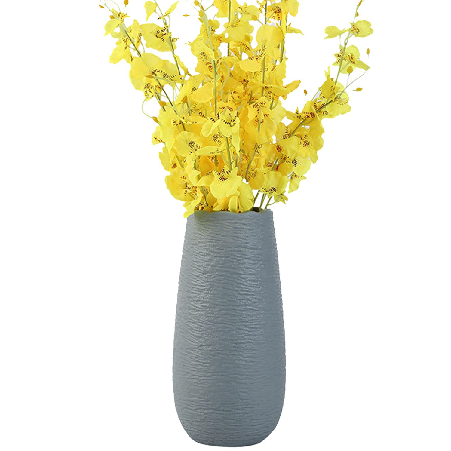 AiheArron Grey Ceramic Vase - Flower Vase Minimalism Style for Modern Table Shelf Home Decor, Fit for Bedroom Kitchen Living Room Centerpieces Office Desk (B-Grey)