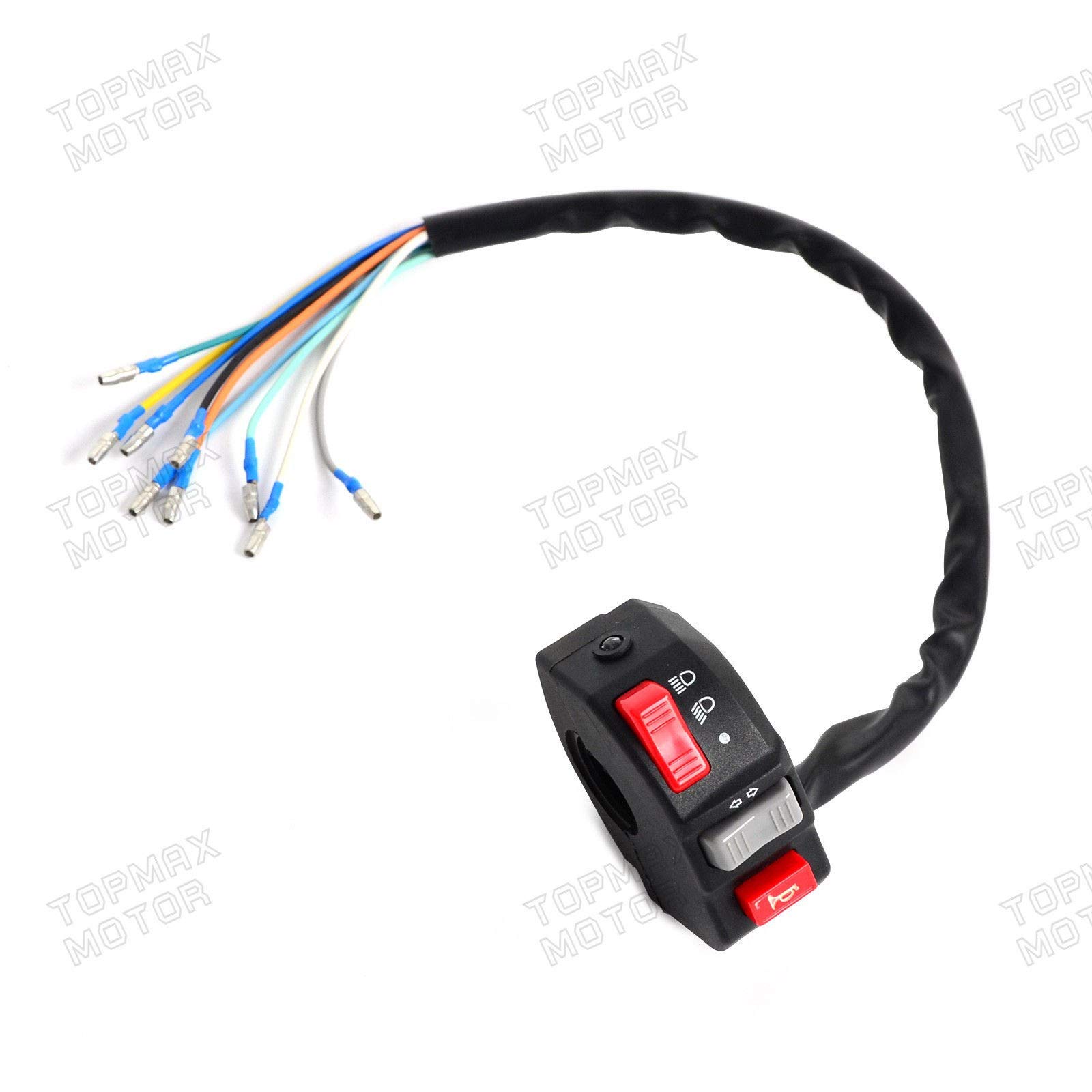 FidgetFidget Universal Motorcycle Lights Indicator Horn Handlebar Switch Gear ATV,Motocross