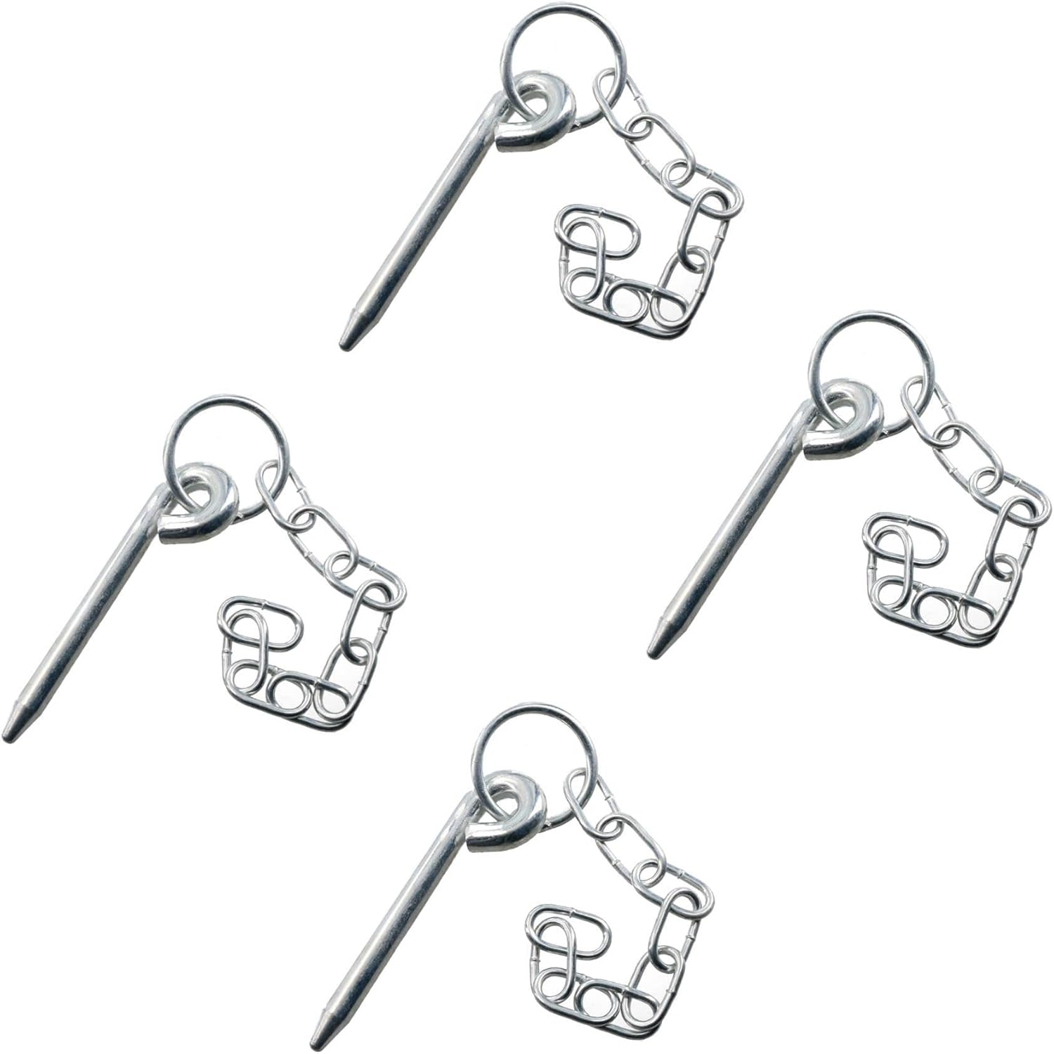Round Cotter Pin & Chain 10mm by 135mm for Trailer Tipper Tailgate Tailboard