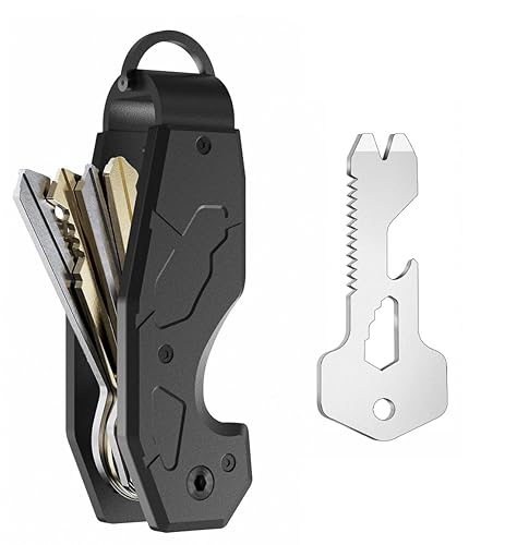 Compact Metal Aluminum Key Organizer, Minimalist Innovative Keyholder-Car Key Chain,