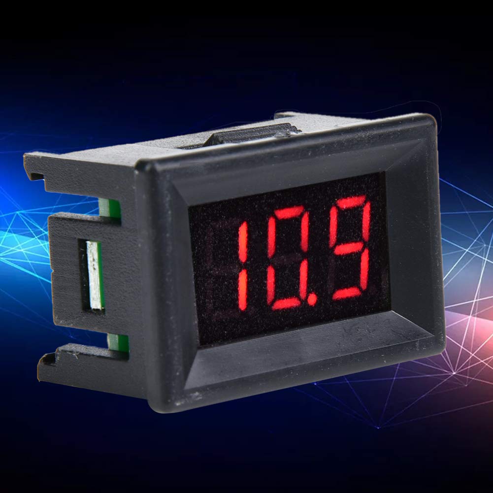 5 Voltmetri Digitali DC 2.4-30V 0.36'' LED – A Due Fili, Per Pannello, Batteria E Solare - 4