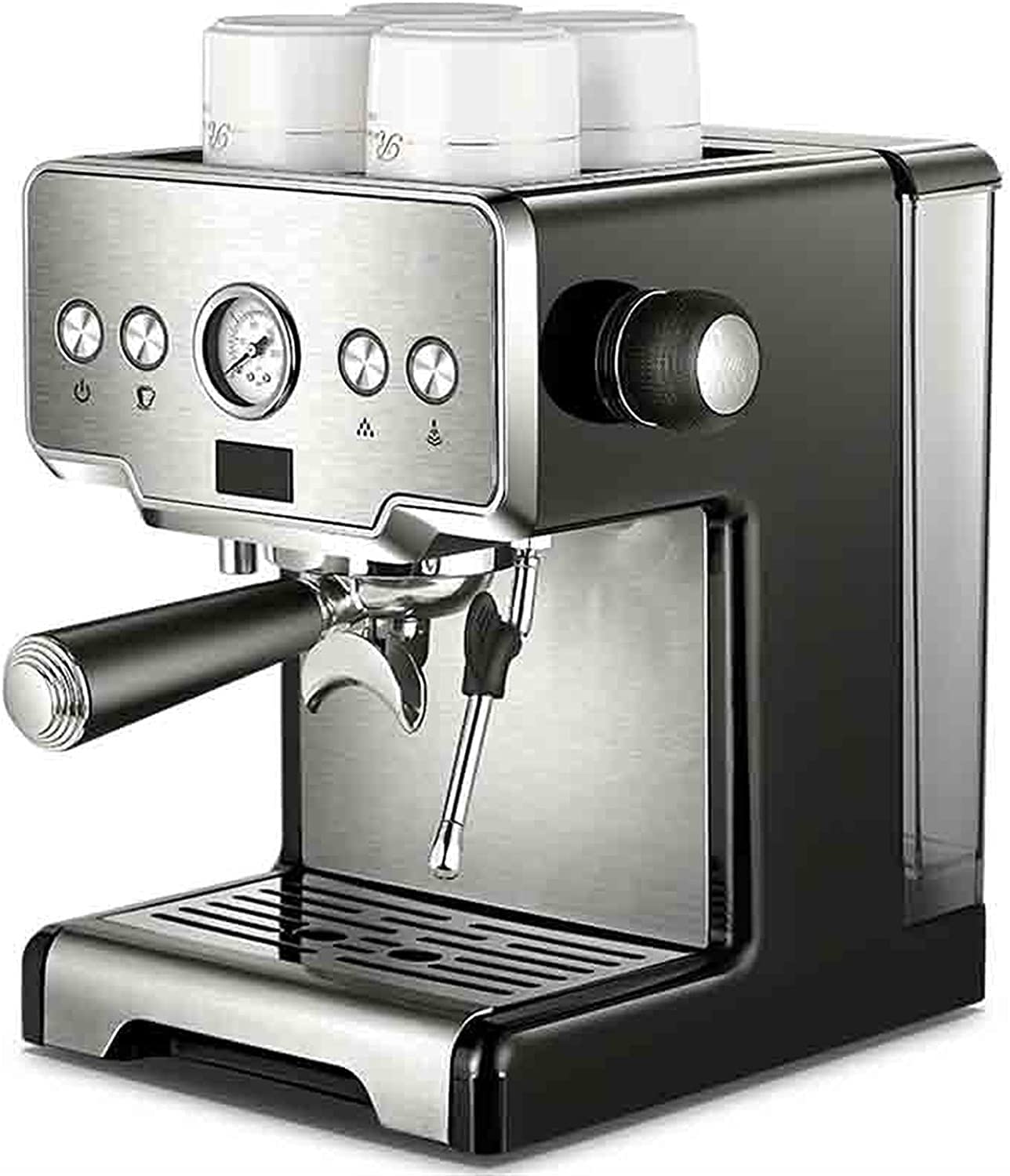 Cafetera Espresso de 15 Bares, cafetera con vaporizador Leche y Capuchino, depósito Agua 1, 7 l, para Baristas domésticos, 1450 W.