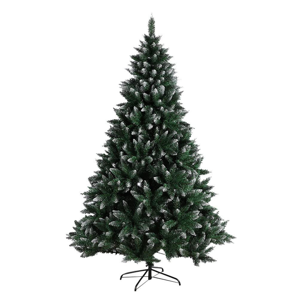 OHMG Sapin de Noël Artificiel de 150CM en PE & PVC,450 Pointes de Branches, Enneigé, Montage Facile, Charnières en Métal & Base Pliable, Sapin de Noël pour Bureau, Maison, Magasin, Fête, Décoration