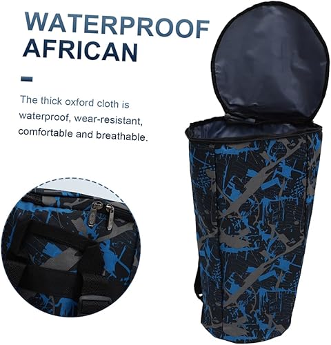 Miniatura 4 de Vaguelly Mochila de 2 uds. Kit de batería africana, bolsa de almacenamiento de tambor africano, estuche de transporte de tambor africano con correas