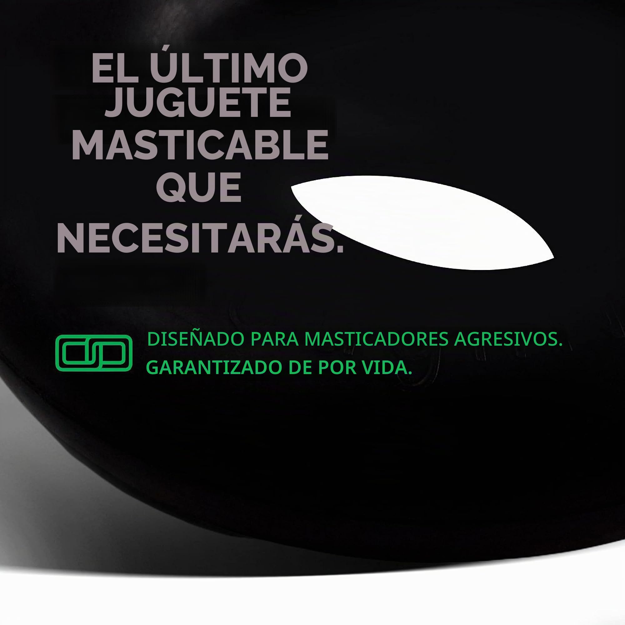 Goughnuts – Mordedor para Perro, Indestructible, para Razas Grandes, Pitbulls, Juguete para Perro Muy Resistente, Negro