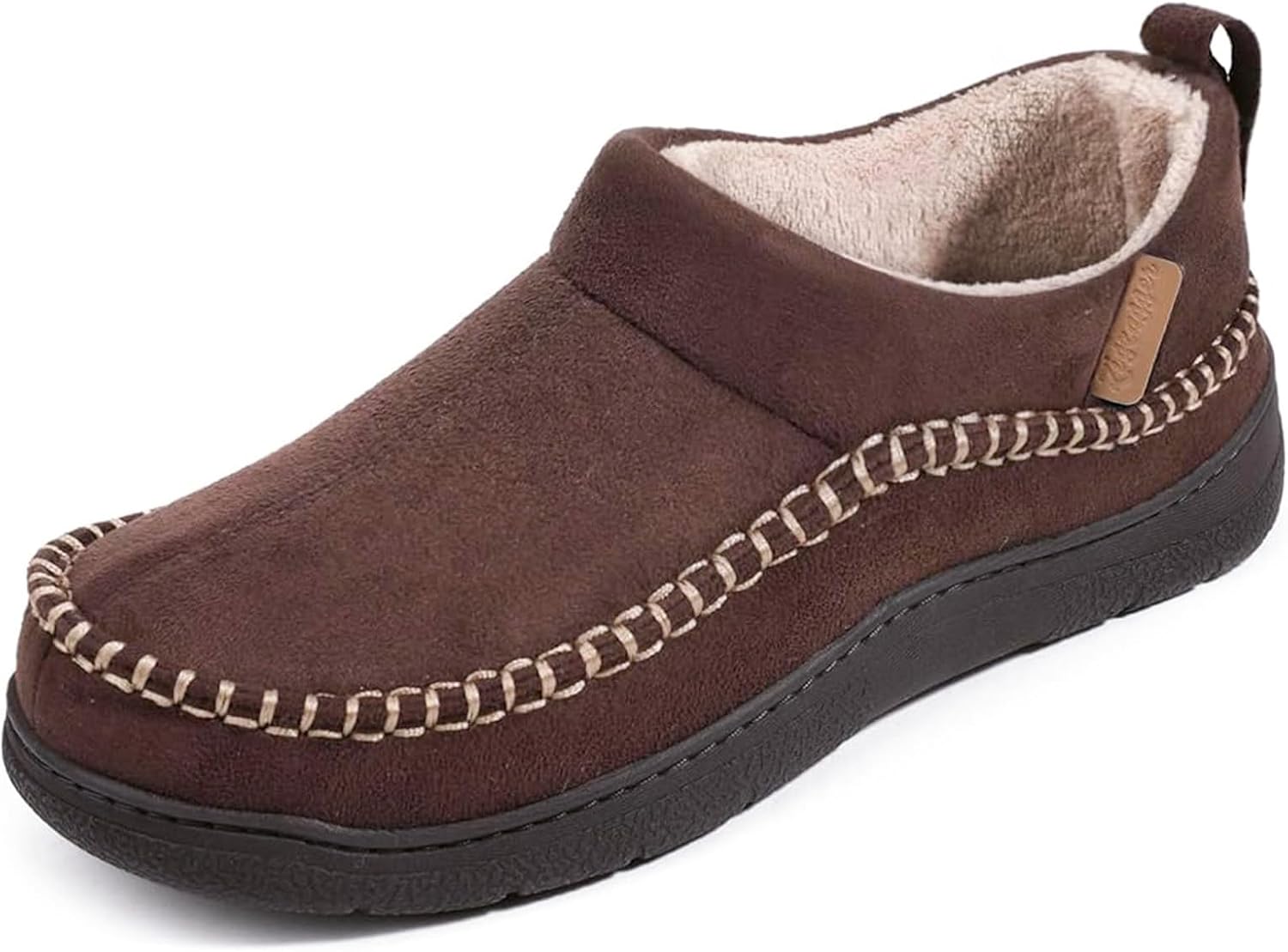 Zigzagger Men's Moccasin Slippers Memory Foam House Shoes, Ankle Toasty Indoor and Outdoor Warm Loafer Slippers