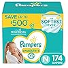 Pampers Swaddlers Diapers, Newborn ...