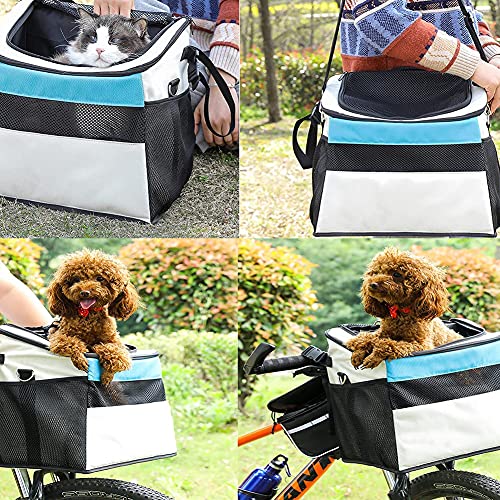 AmaSpace Cat/Dog Bike Basket, Bicycle Handlebar Basket for Small Dog