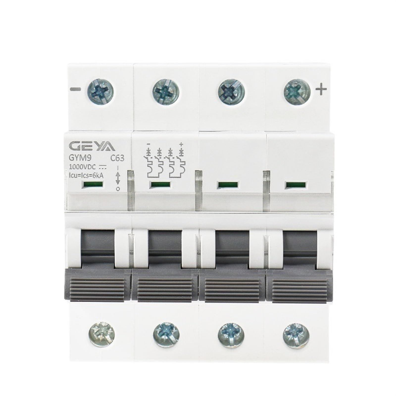 Mini disjoncteur MCB DC 1000V 4 pôles pour coffret électrique et onduleur solaire