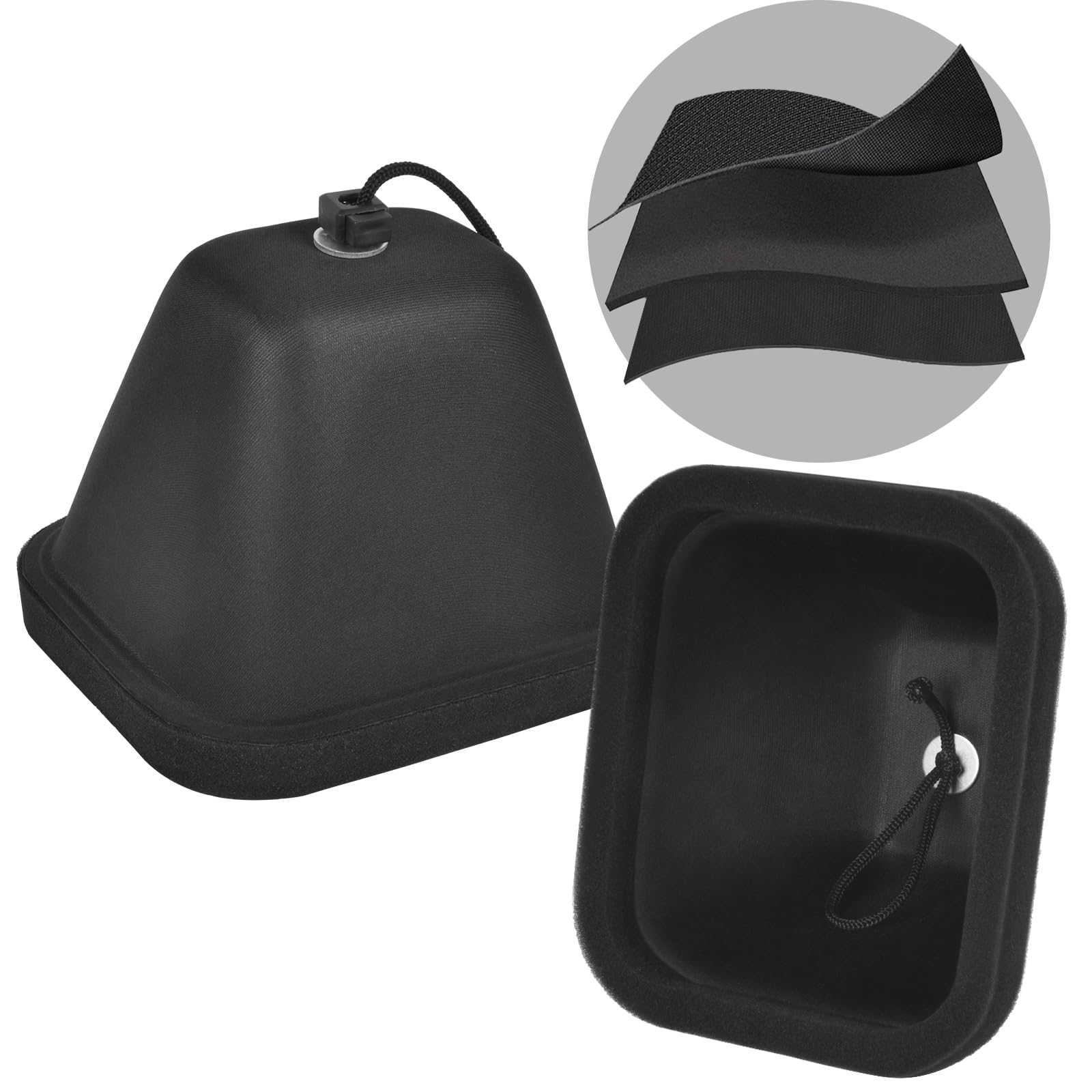 ANKHOH Outdoor Faucet Covers for Winter, Hard Spigot Cover Insulated for Freeze Protection, Black — image 1