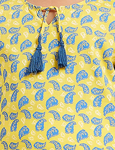 Image of Amazon Brand - Jam & Honey Girl's Cotton Regular Short Kurti