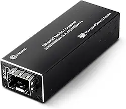atroodac Conversor De Mídia De Fibra Mini Gigabit Plug And Play Conversor De Fibra Para Ethernet 10/100/1000Base-Tx Rj45 Para 100/1000Base-Sx Slot Sfp Conversor Ethernet Compacto Suporte Para Alimen