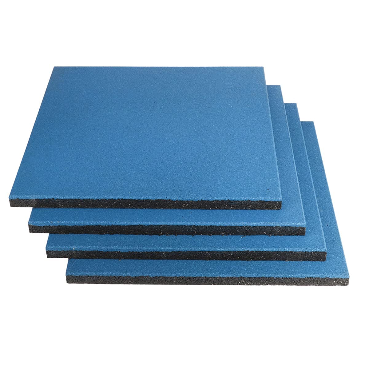 uyoyous 4PCS 1.2" Thick Interlocking Safety Flooring Rubber Playground Tiles Eco-Sports Rubber Floor Tiles Backyard Playground Safety Rubber Flooring Tiles Safety Rubber Paver Outdoor Gym 20x20”