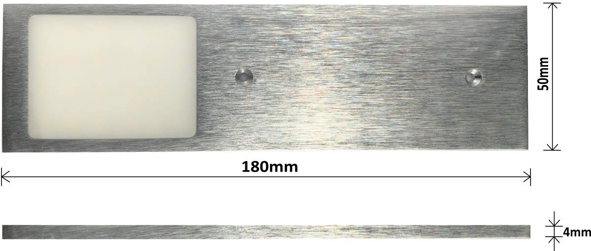 ACCE Super dünn und Aluminium LED Unterbauleuchte Küchen Möbel Leuchte Warmweiß inkl Konverter, ein Strahler mit Zentralschalter (silber warmweiß, 3er Set)