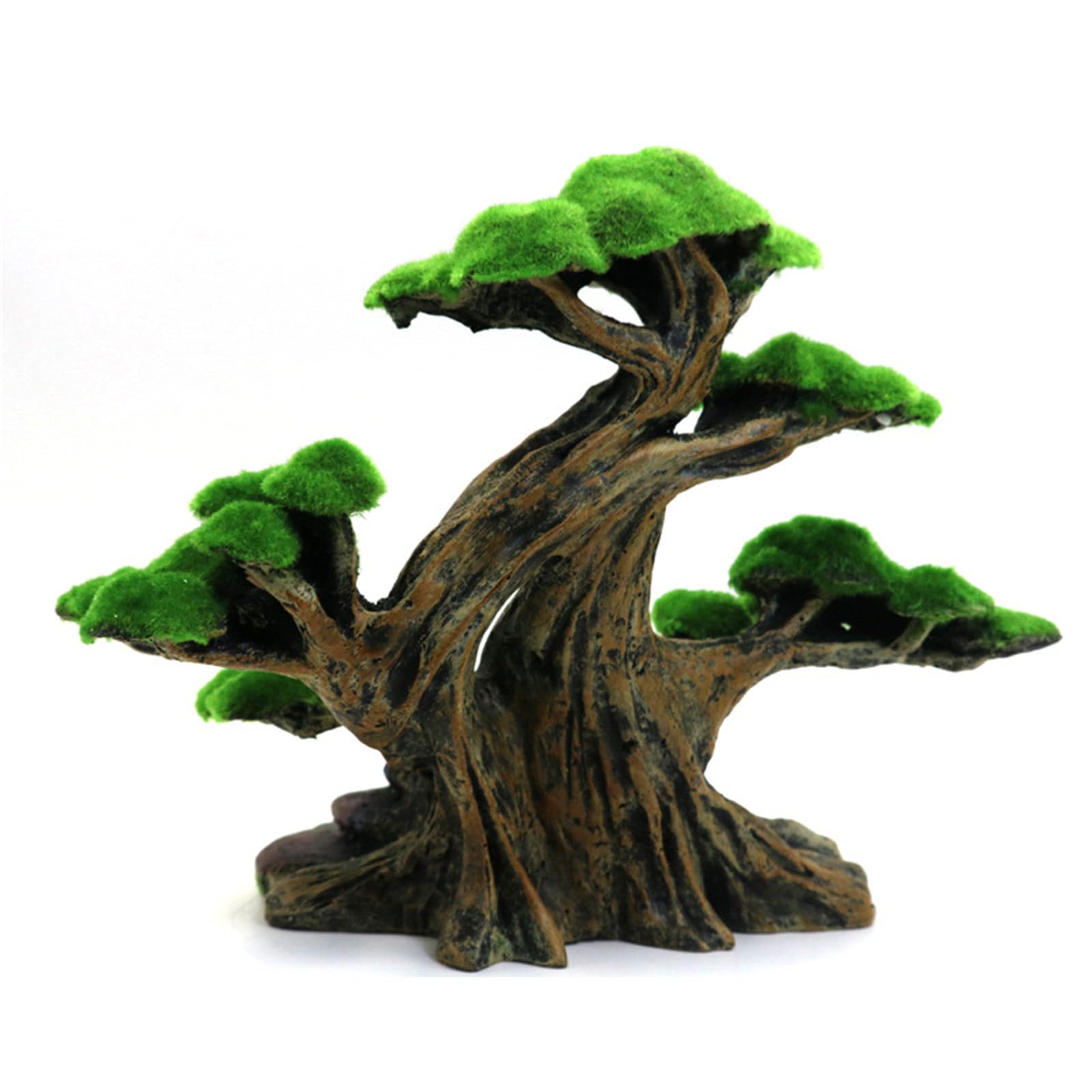 Albero muschio in miniatura Acquari Paesaggio Accessorio Resina Pianta acquatica per acquari Vista subacquea Decorazione scena Albero muschio decorativo