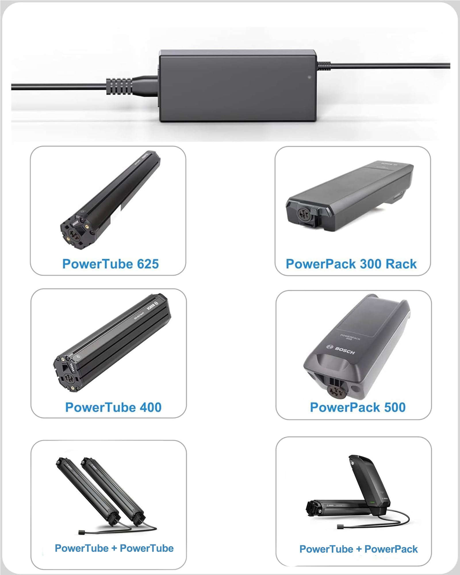 36V 2A 42V 2A Ladegerät für Bosch PowerPack 300/400,PowerTube 400,PowerTube 500/625,PowerPack 500,DualBattery 1250 Active/Performance Line (0275007907) e-Bike Ladekabel