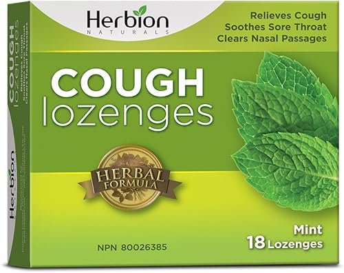 Herbion Naturals Gotas para la tos, menta, 18 unidades