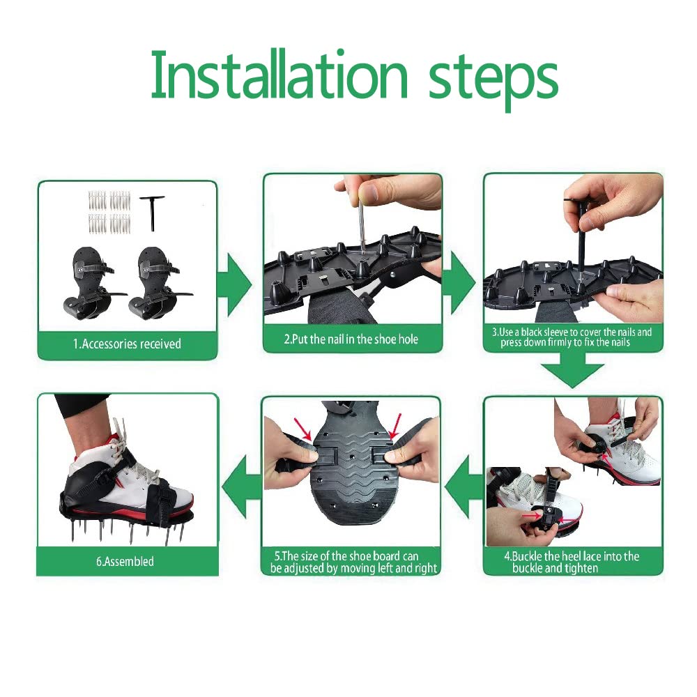 Chaussures D'aérateur De Pelouse Chaussures De Scarificateur De Jardin Chaussures A Pointes Aeration Du Sol Pour Patio Cour Pra 94761576