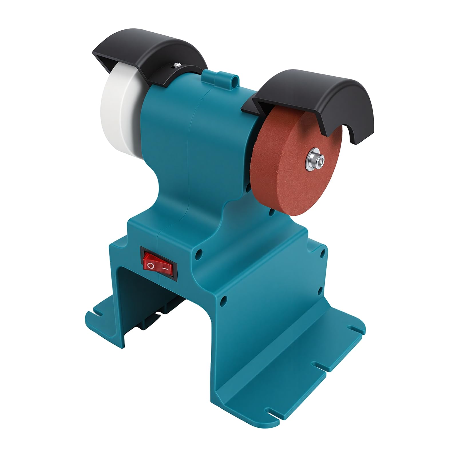 Eujgoov Amoladora de Banco Inalámbrica con 2 Ruedas, Cubiertas Protectoras Metálicas para Afilar, Pulir y Esmerilar, Compatible con Baterías BL1830B, BL1840B, BL1850B, BL1860B