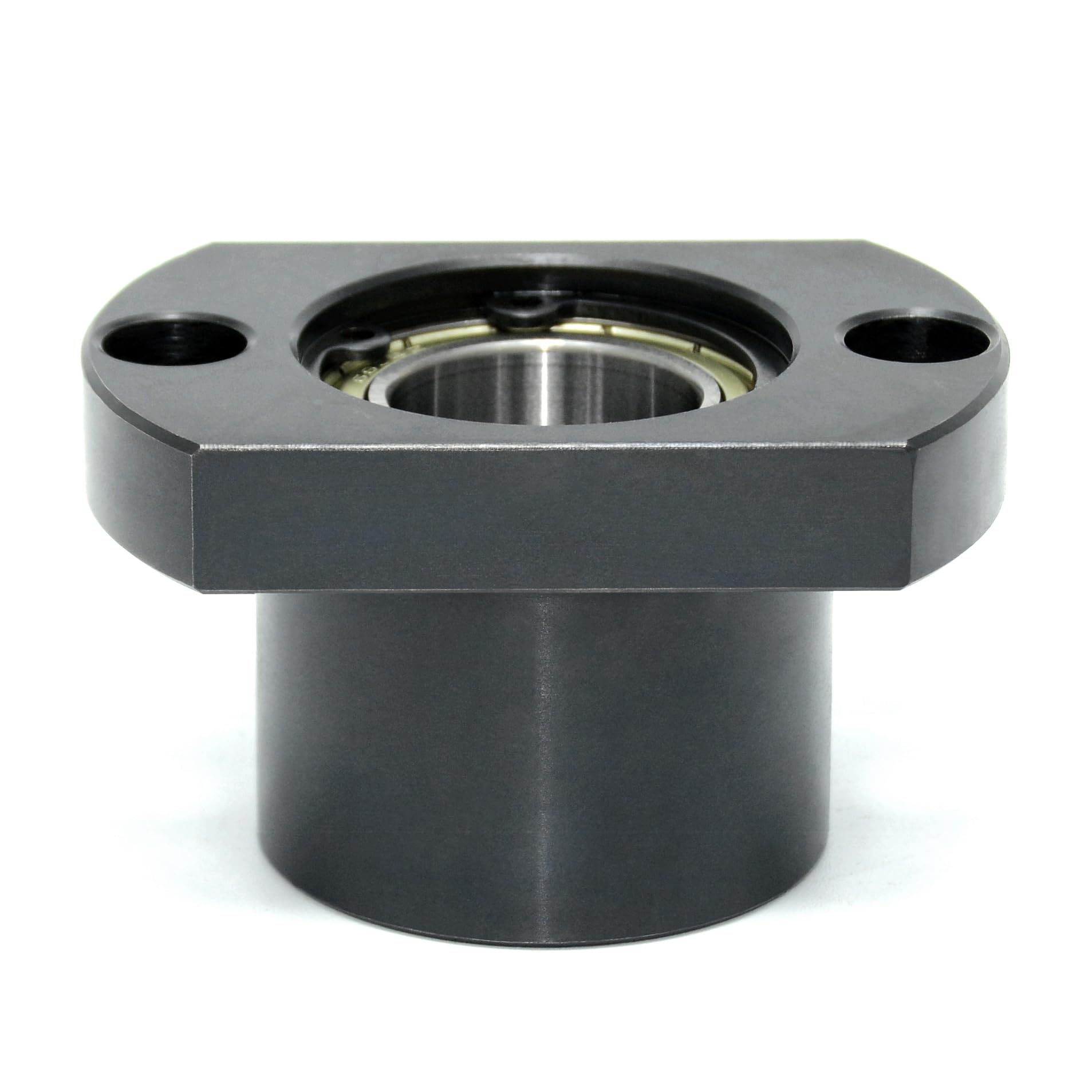 BRF - Metrisch -Doppellagergehäuse mit Stahl-Flanschsitz, Rechteck Wellenträger mit Lager, Rillenkugellager mit Sicherungsring, Montierte Lager, Größe: D40 mm, L70 mm, Lager Nr.6008