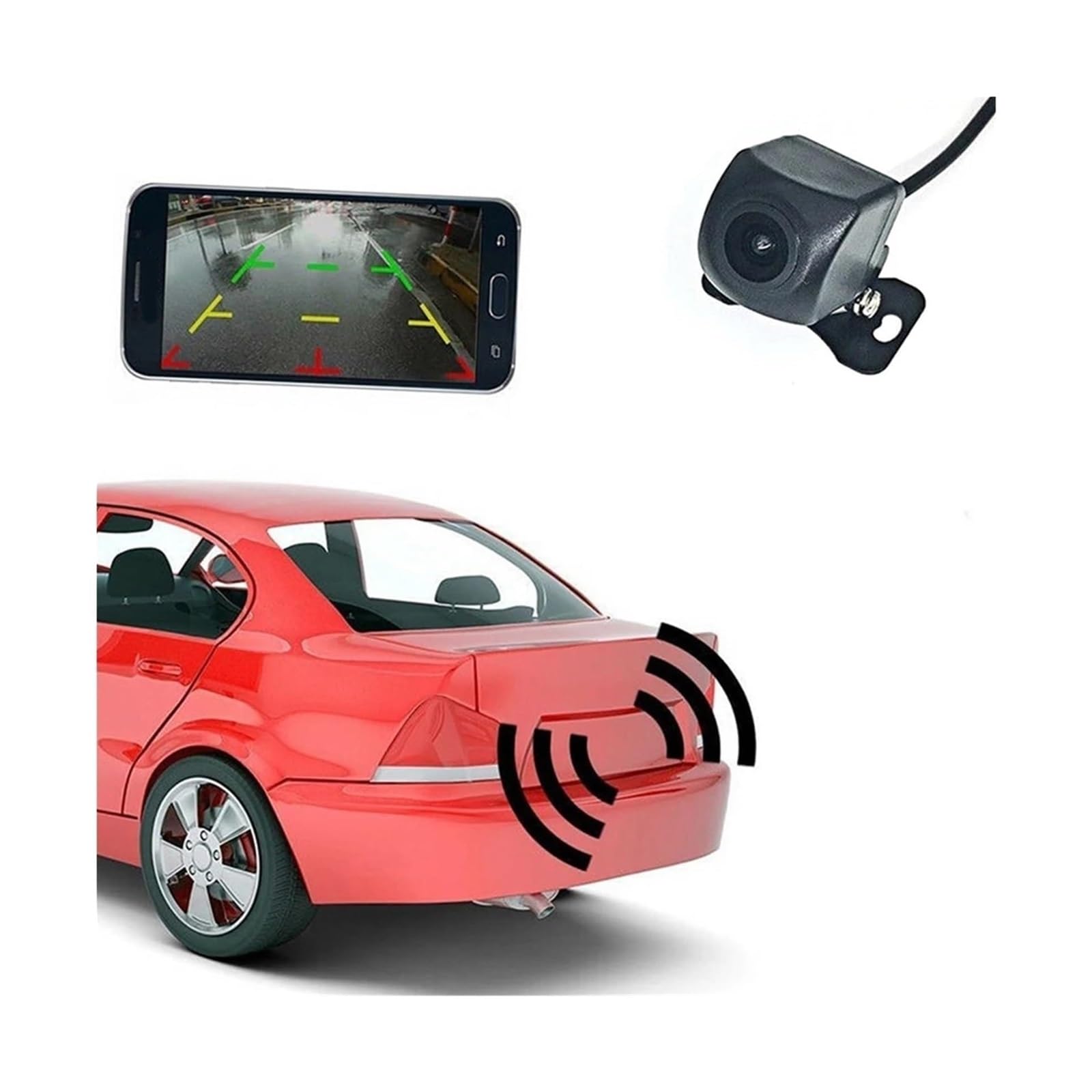 Kamera cofania samochodowa bezprzewodowa kamera cofania WIFI IP67 LCD cofanie