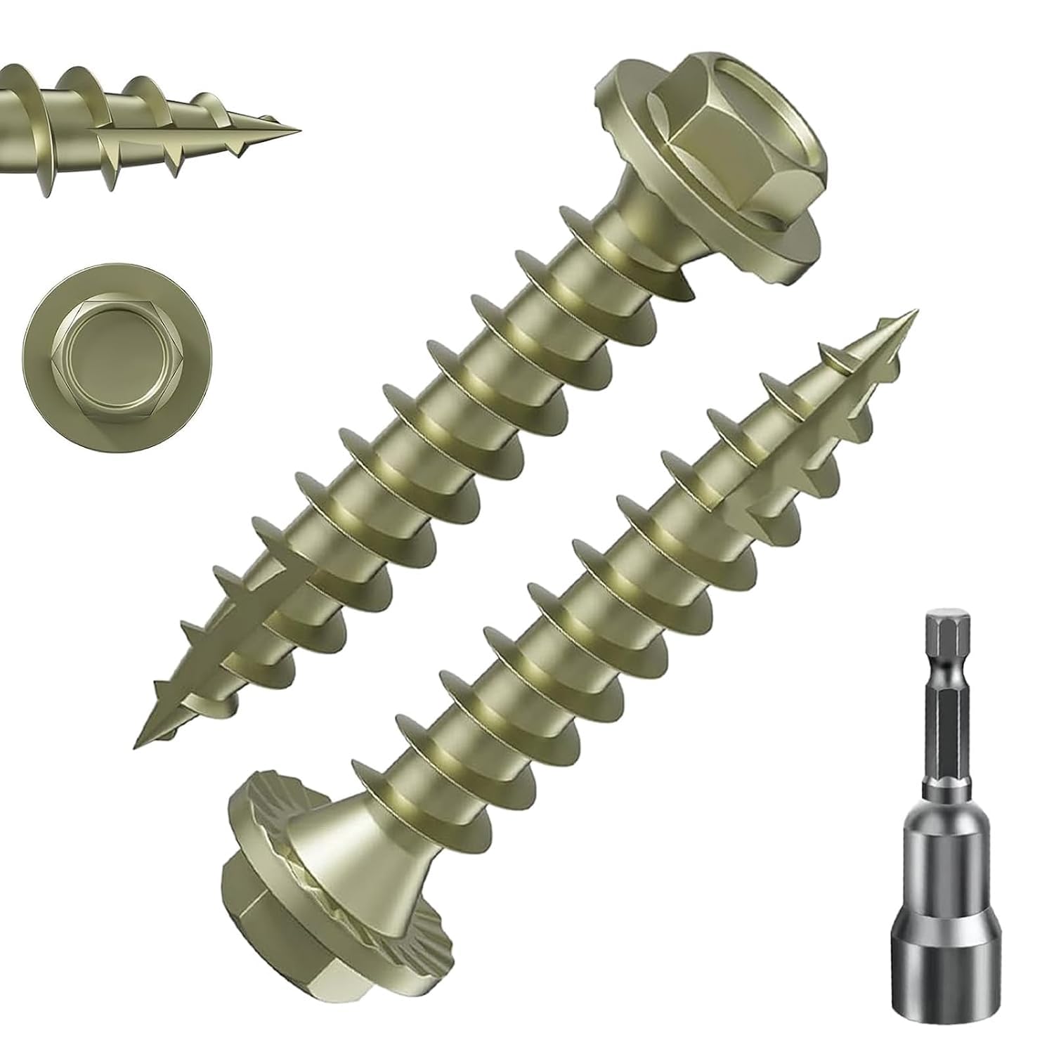 Black Hex Lag Screws - 1 lb Pack | Heavy Duty & Rust Resistant -21 Black Hex Lag Screws - 1 lb Pack | Heavy Duty & Rust Resistant -21