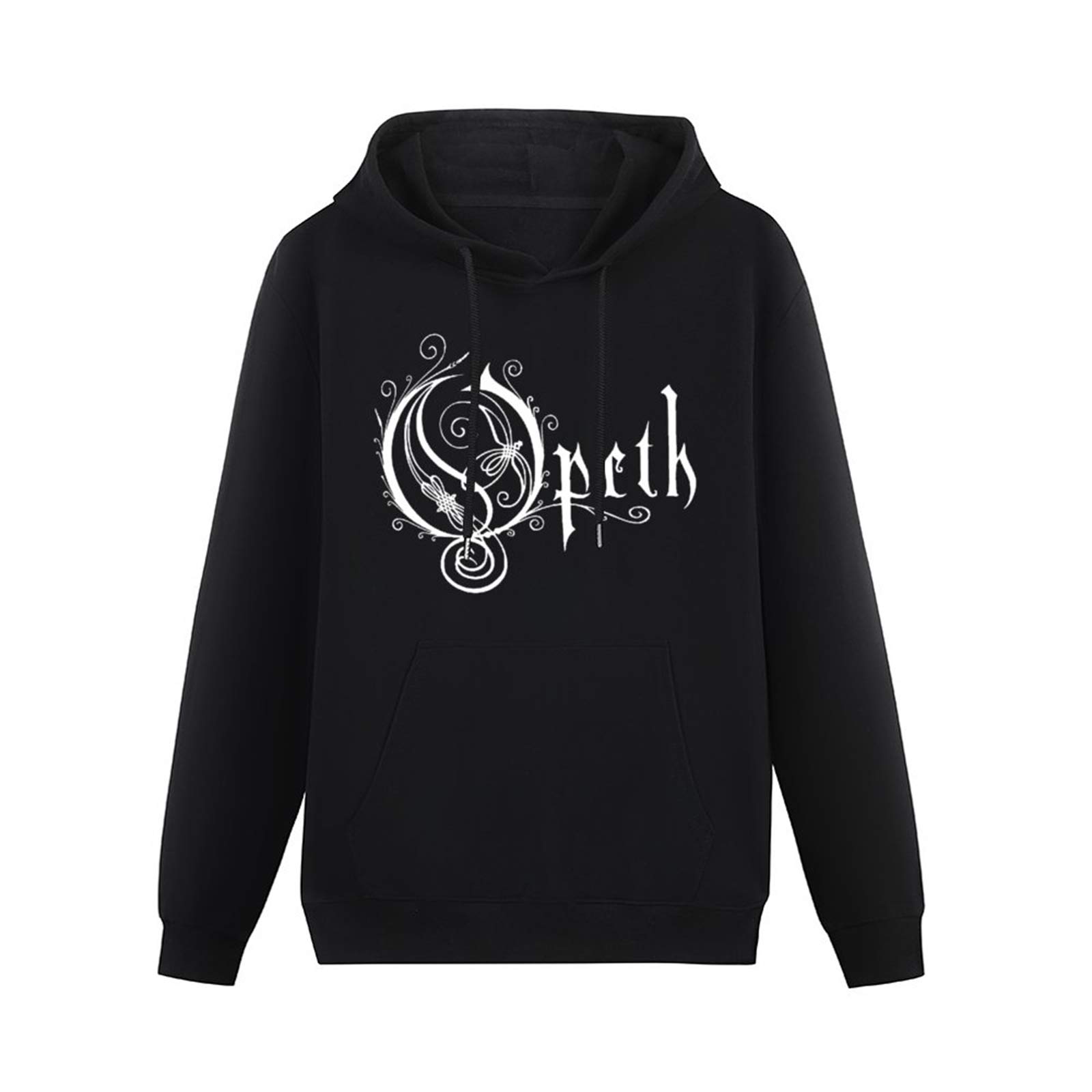 Algem Men's Black Opeth Band Music Rock Heavy Death Metal Hoodies Long Sleeve Pullover Loose Hoody Sweatershirt Size 3XL