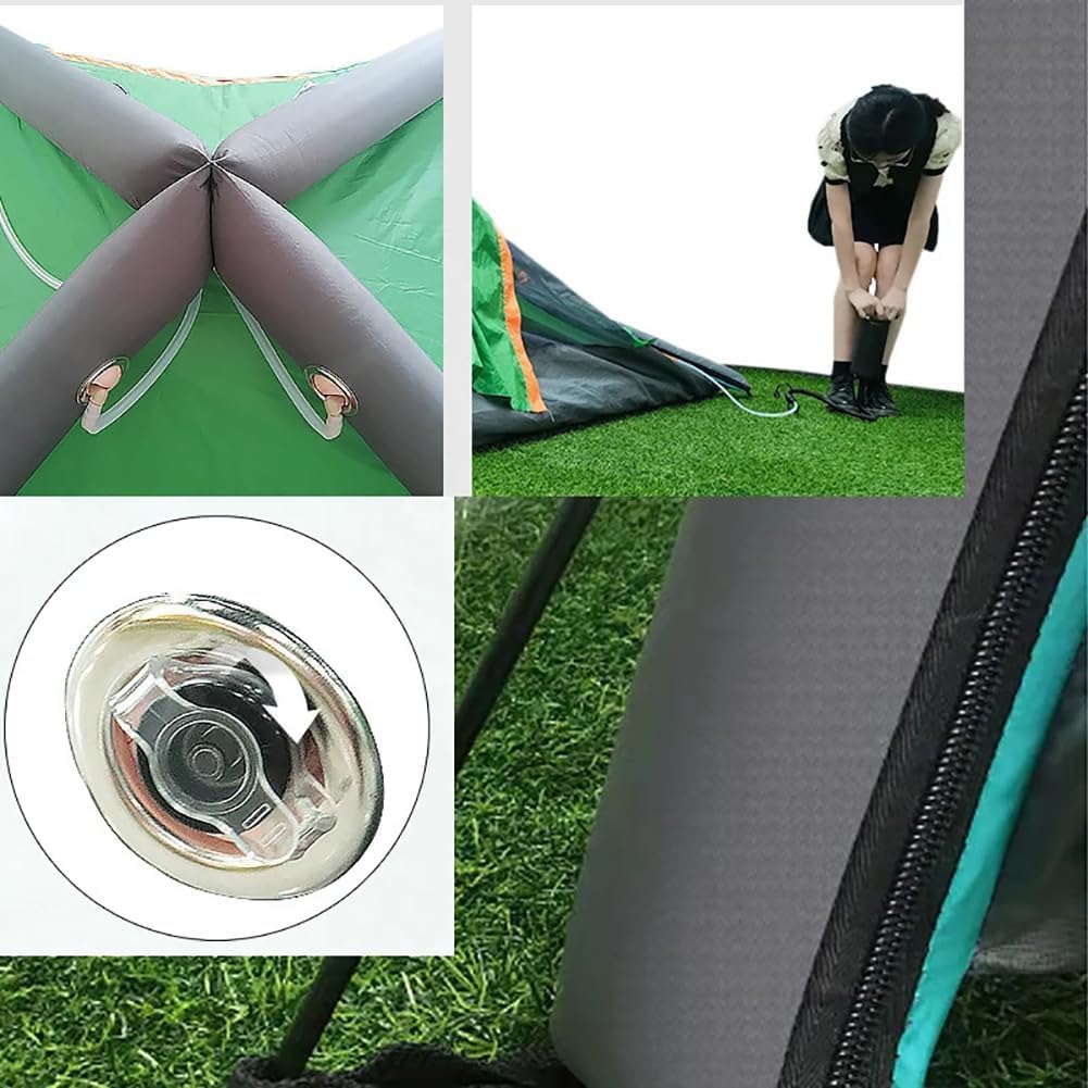 Tenda Gonfiabile All'aperto, Tenda da Campeggio, Tenda Gonfiabile Ad Aria Esterna Automatica Impermeabile 2 3 4 Persone, con Pompa Ad Aria E Borsa per Il Trasporto Tende da Casa Pieghevoli,