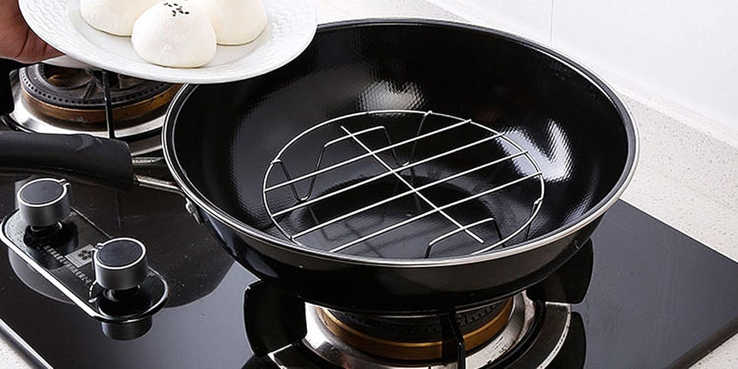 TamBee Estante redondo de refrigeración de 9 pulgadas para cocinar y hornear, estantes de enfriamiento de acero inoxidable 304 para hornear y enfriar, estante de vapor con soporte para utensilios de