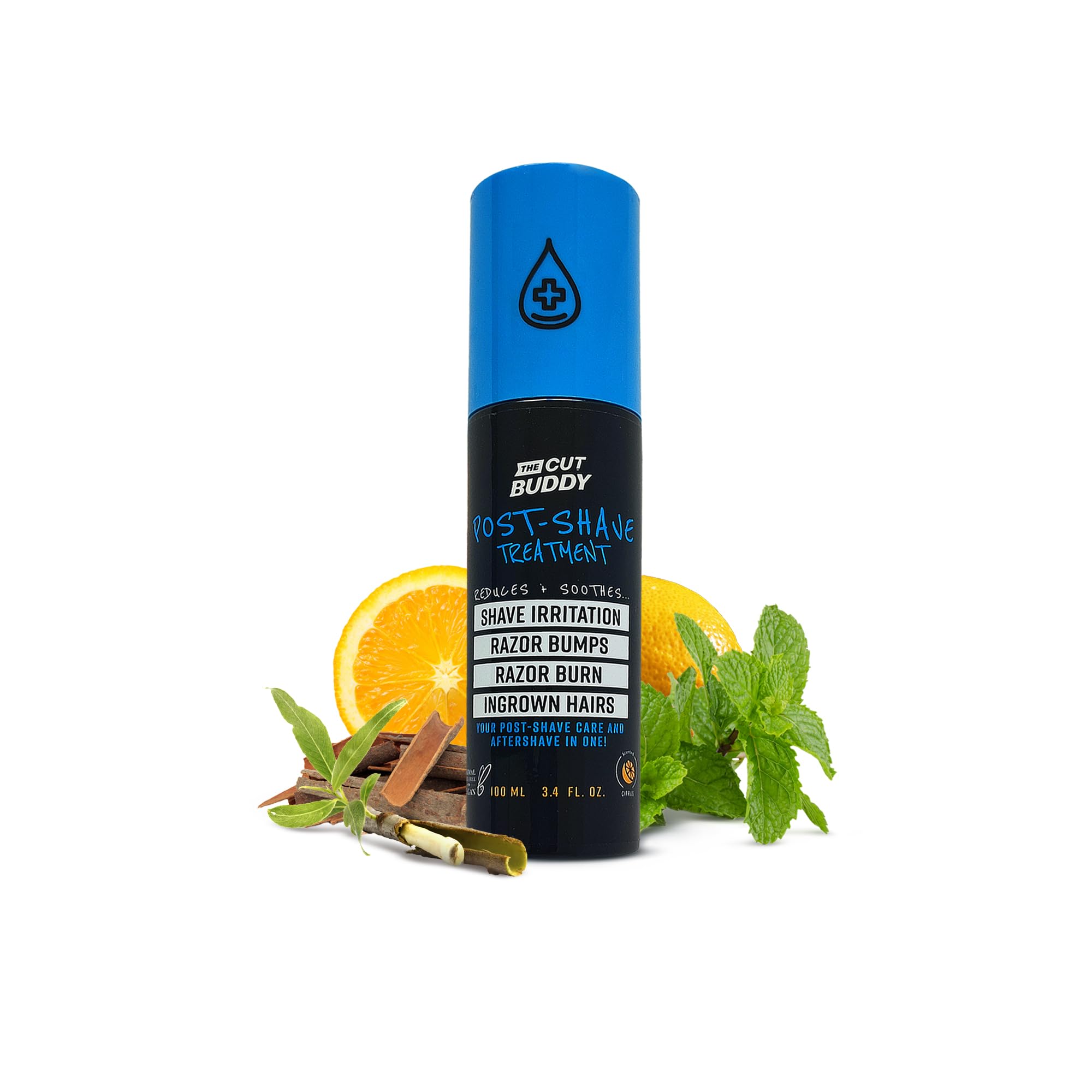 The Cut Buddy After Shave Spray for Men & Women, Helps Alleviate Ingrown Hairs & Discomfort from Shaving, Citrus + Willow Bark Scent, 3.4 Fl Oz