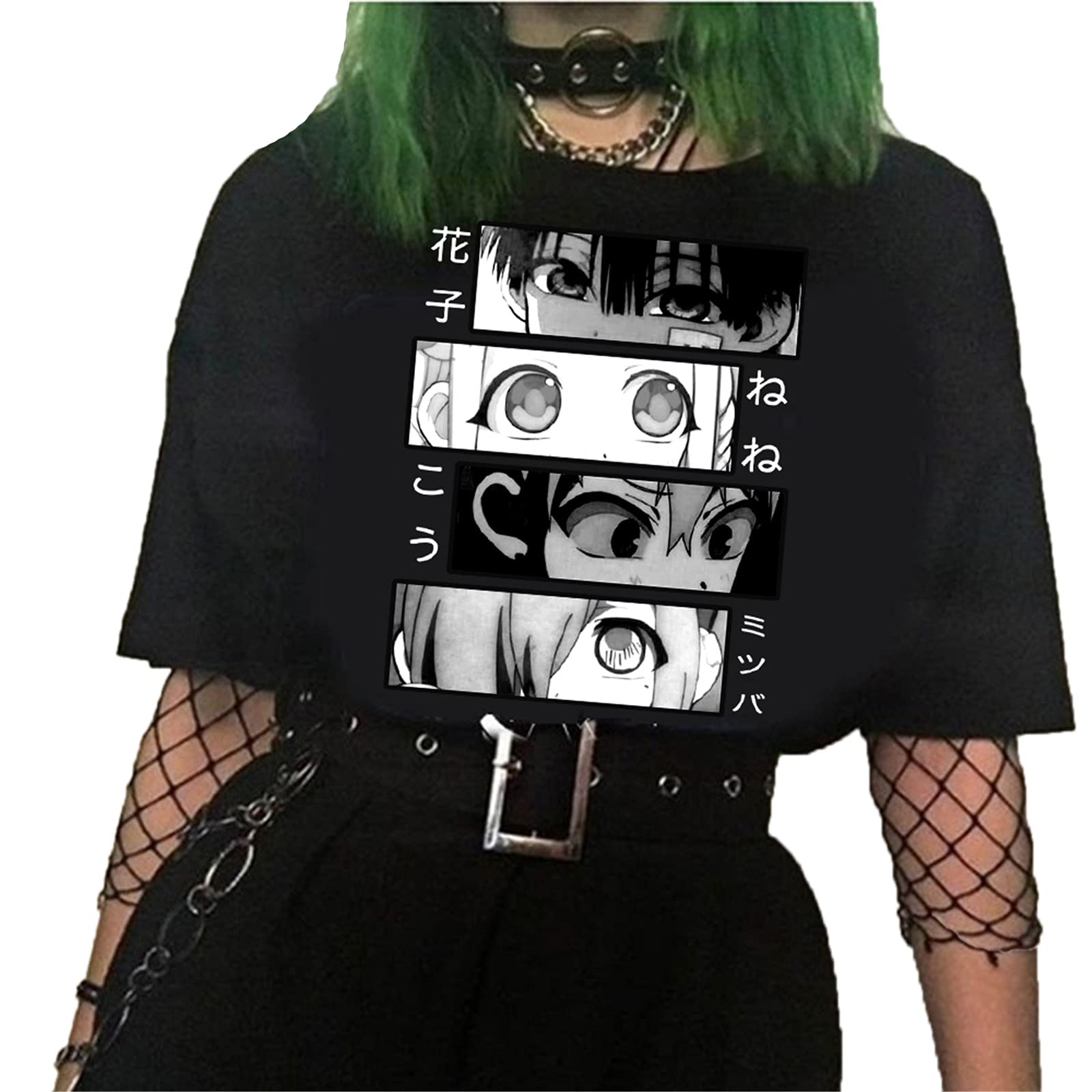 Hongwenstore Toilet Bound Hanako Kun T-Shirt Jibaku Shounen Nene Yashiro Casual Round Neck Short Sleeve T-Shirts for Men/Women/Teens
