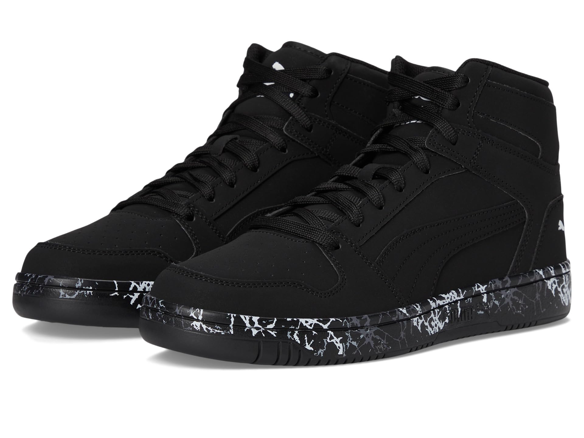 Men's Rebound Layup Sneaker Black Black White, 10