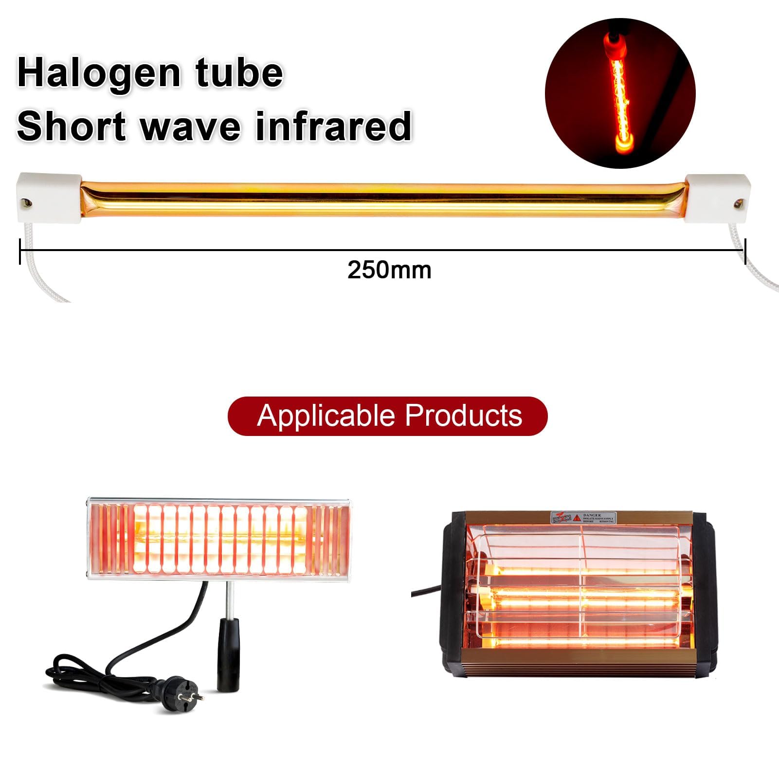 DATOUBOSS Lampe Infrarouge 1000 W