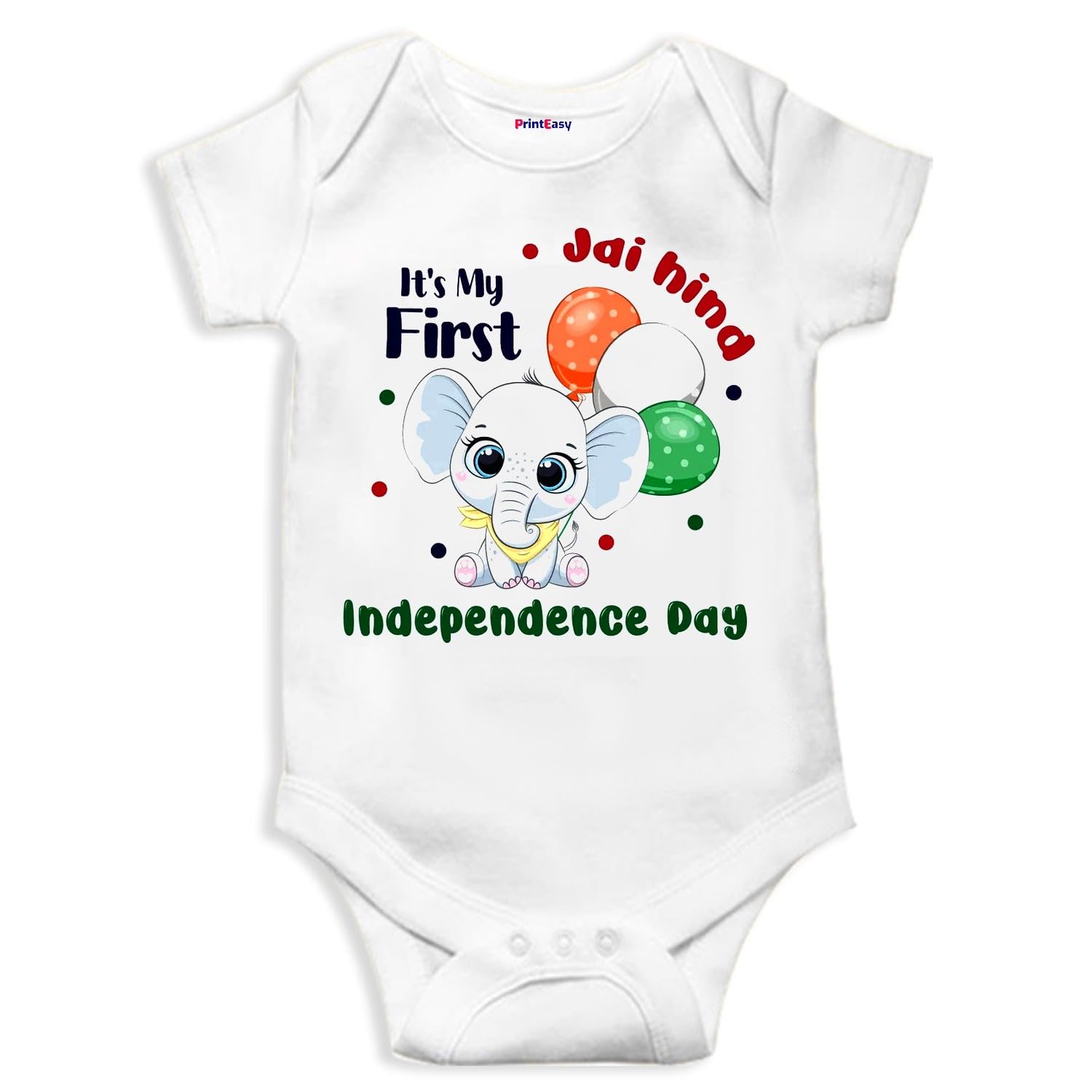 My First Independence Day Printed Cotton Kids Romper for Baby Boys & Girls | D-05-image-26