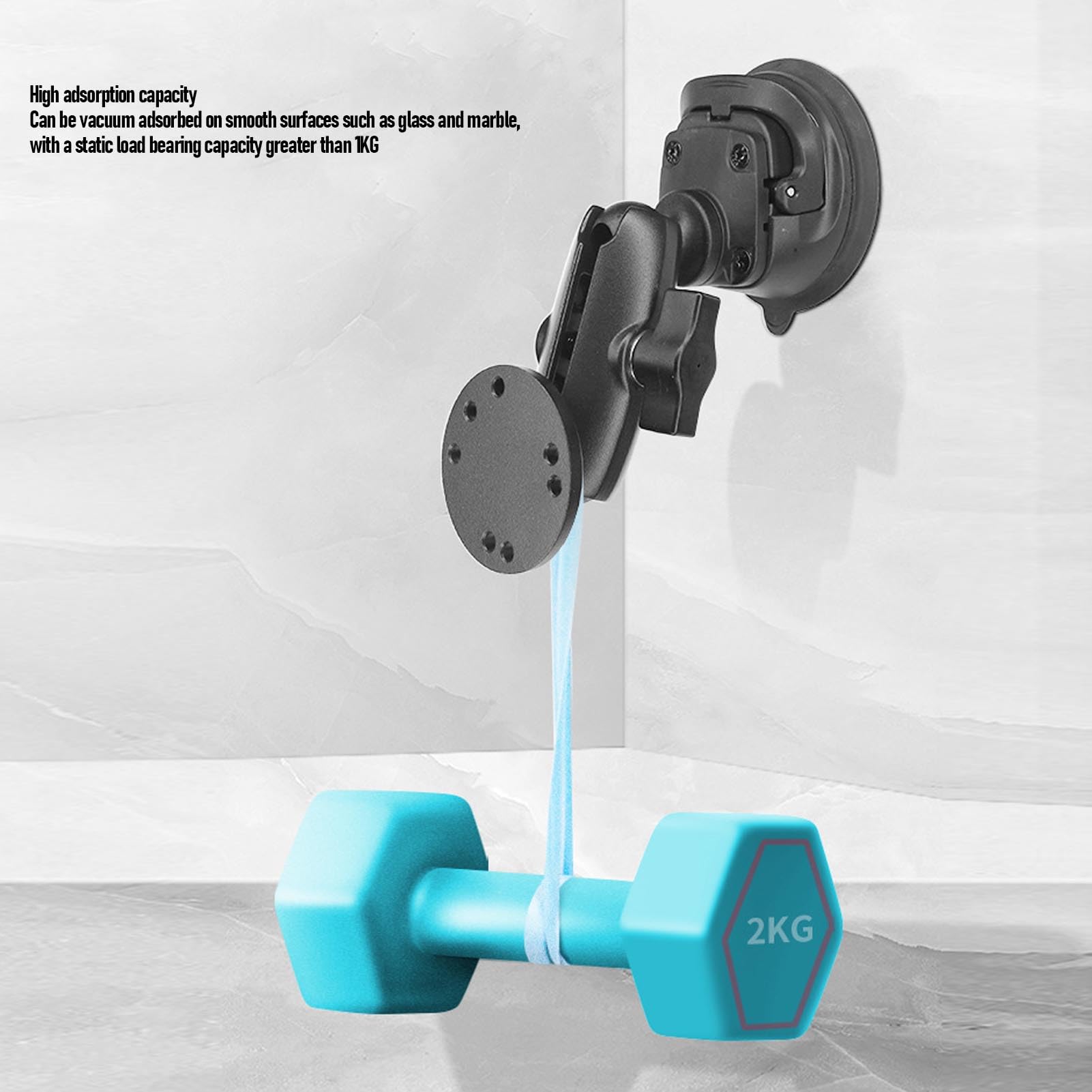 Ventosa de doble bola para coche, soporte de teléfono ajustable para coche, soporte giratorio universal de 360 ° con base de succión fuerte