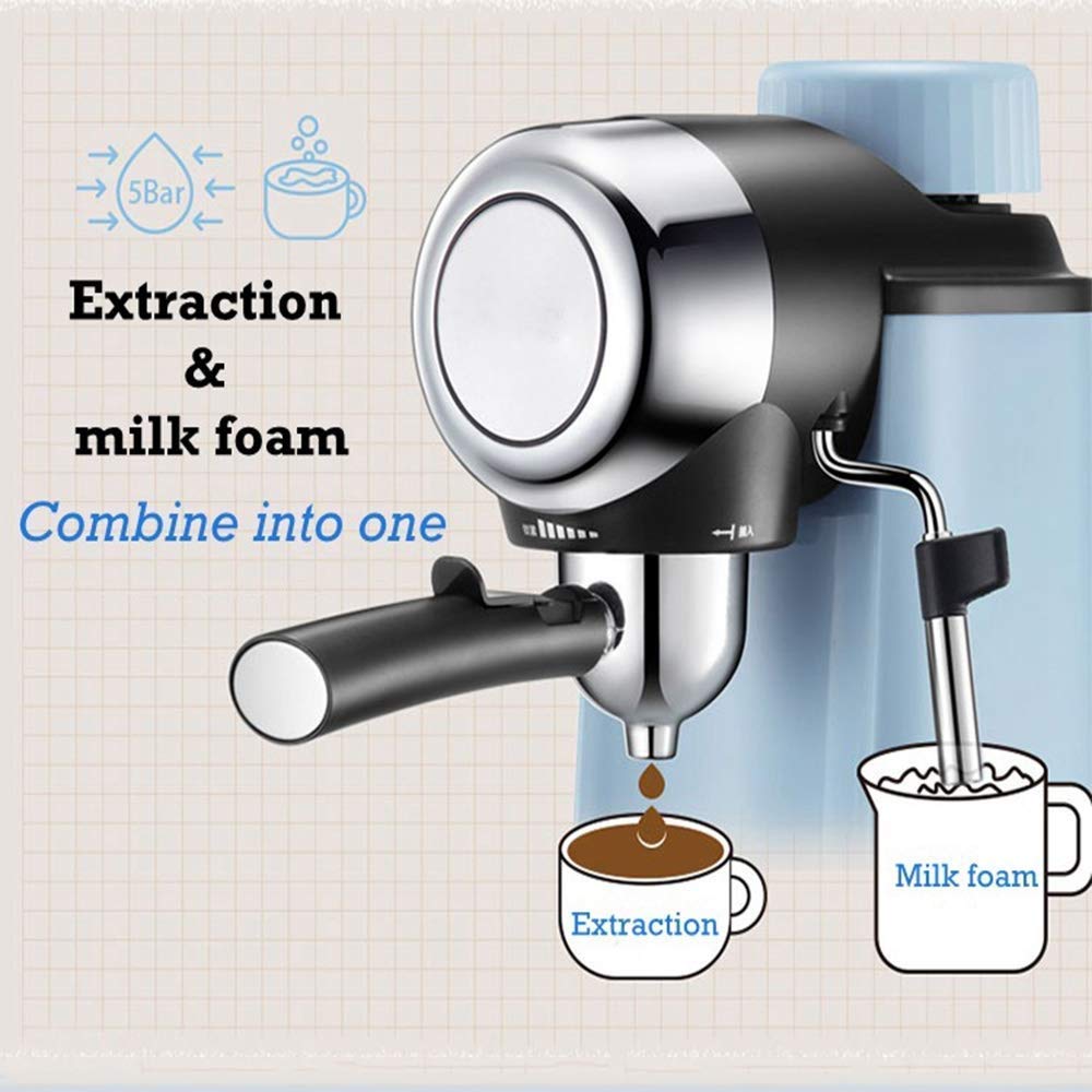 SOVORM Cafetera- Con espumador de leche, Cafetera espresso, Cafetera con vaporizador de leche, Bomba The New