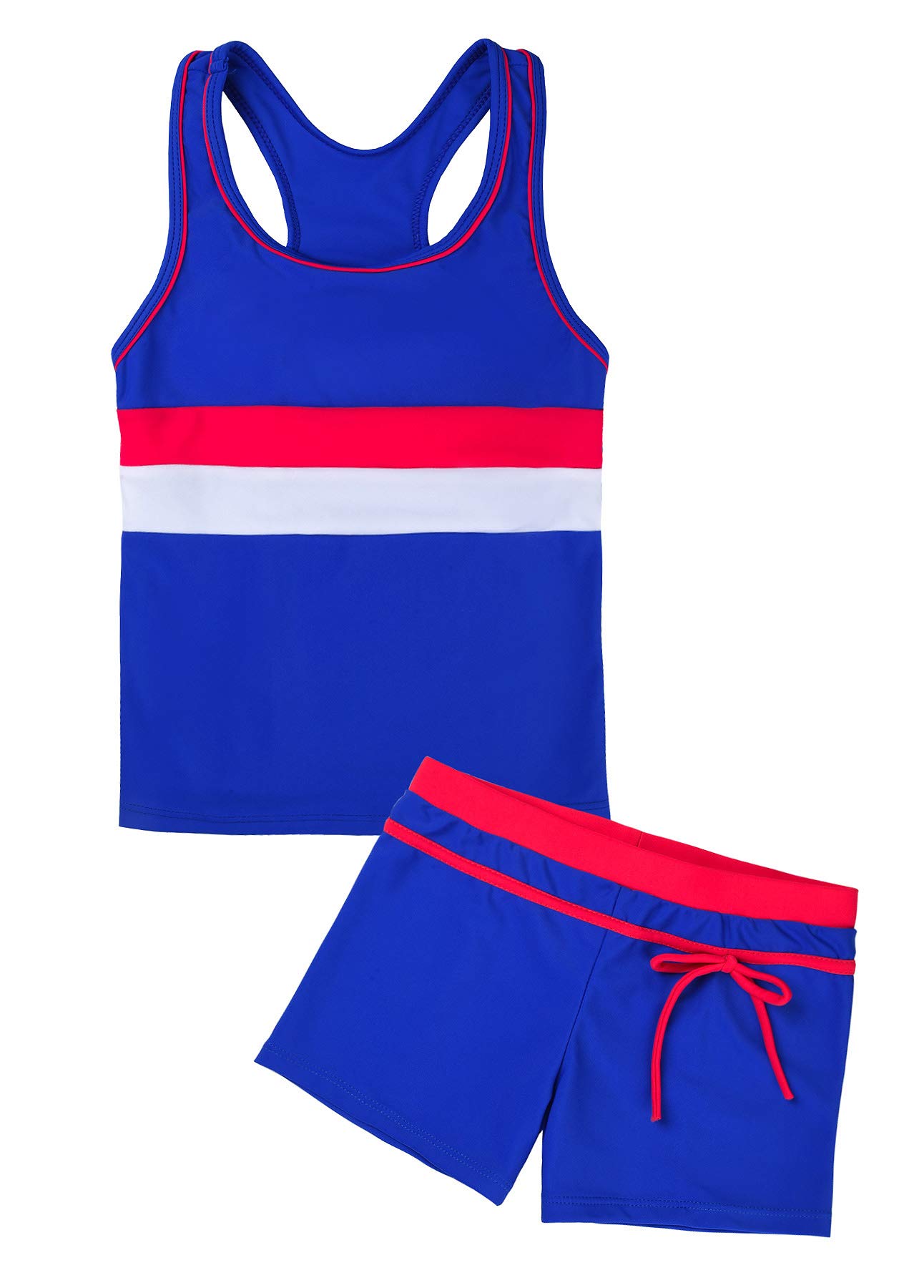 Uhnice Girls Swimsuit Two Piece Tankini Swimwear with Boyshort