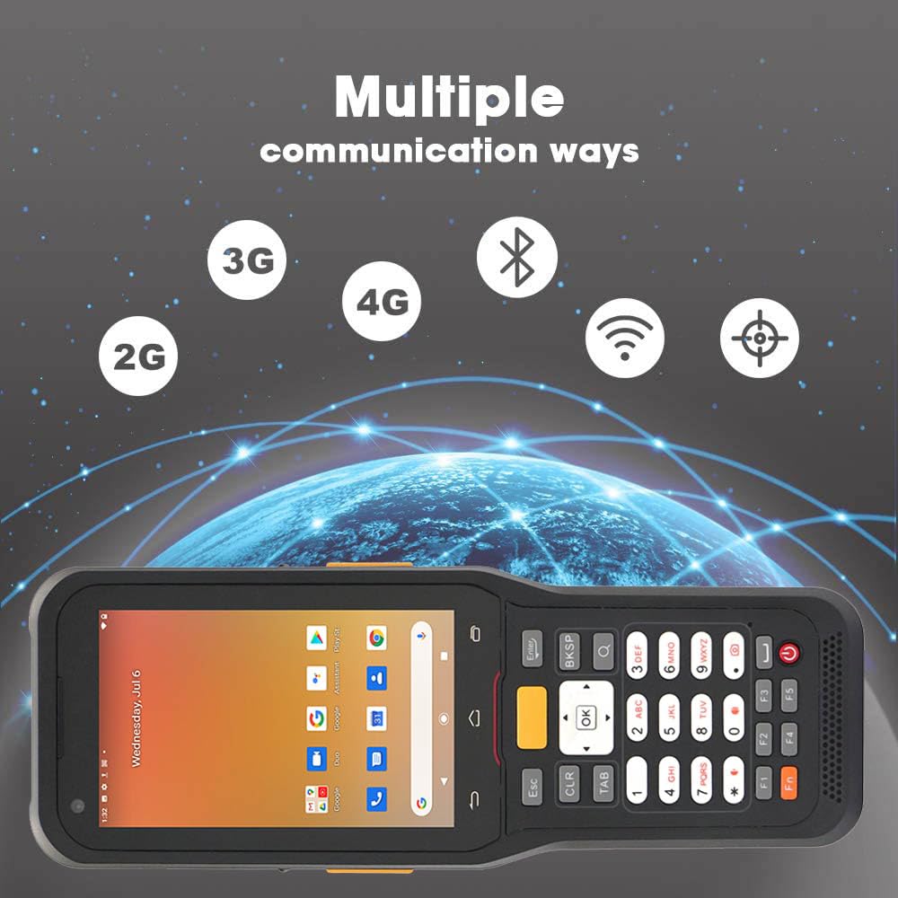 Android 10 skaner kodów kreskowych 1D/2D z Zebra SE4710, 7500 mAh, przemysłowy PDA z uchwytem pistoletowym, 4 GB + 64 GB, 4G LTE, Wi-Fi, GPS, IP67 MDE urządzenie do magazynowania i logistyki