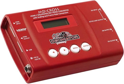 Decimator MD-Cross Miniature SDI/HDMI Cross Converter with Scaling and Frame Rate Conversion